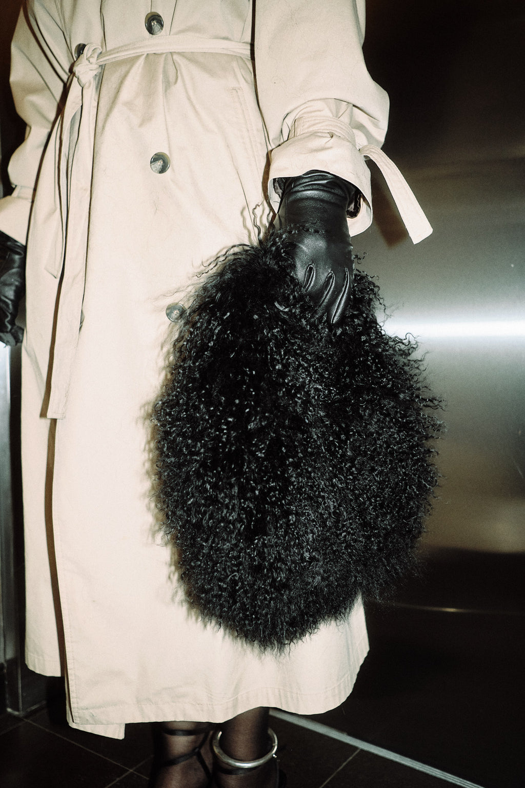 Black Lamb Fur Bag (Pre-Order)