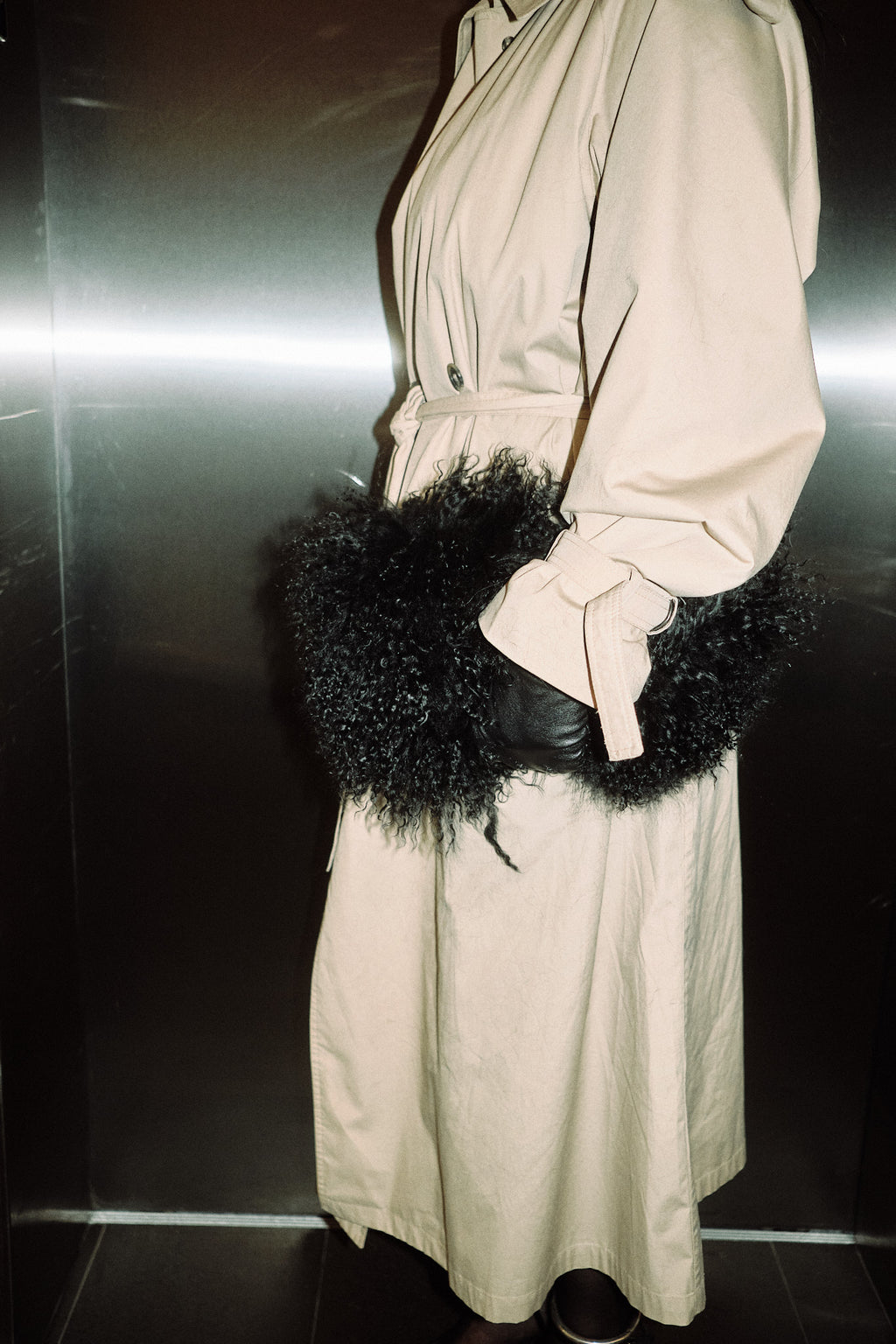 Black Lamb Fur Bag (Pre-Order)