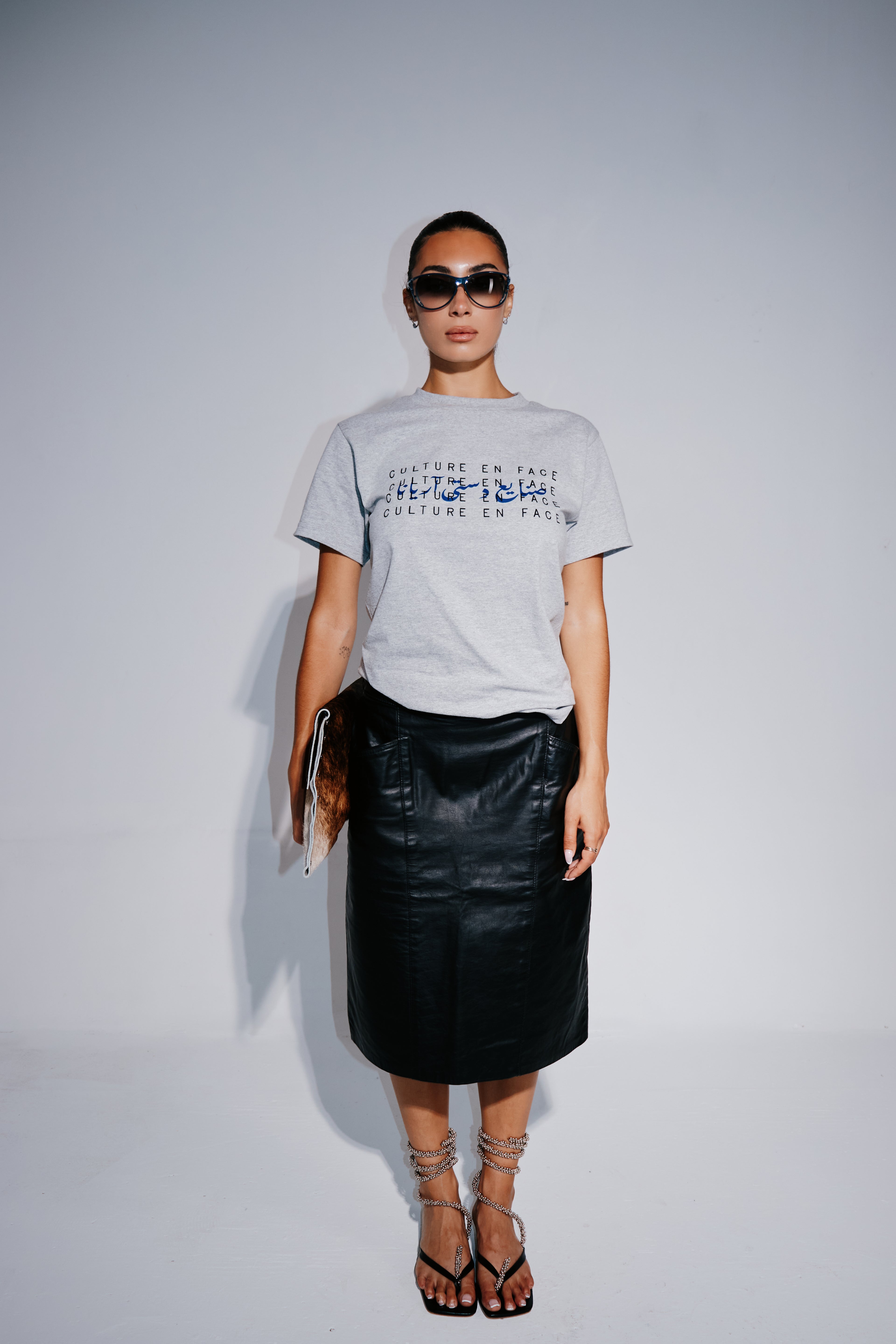 blueprint tee - Heather Grey