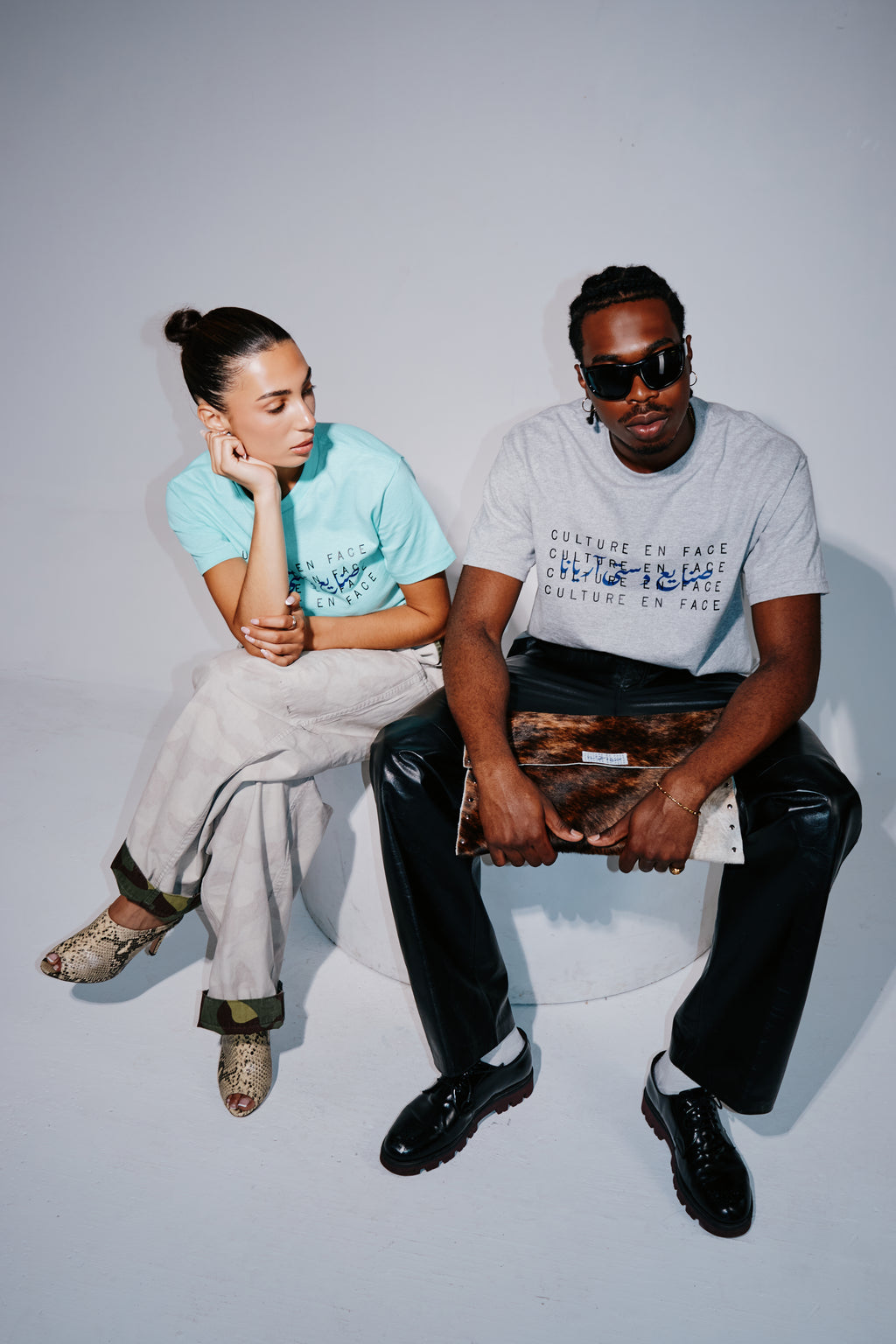 blueprint tee - Heather Grey