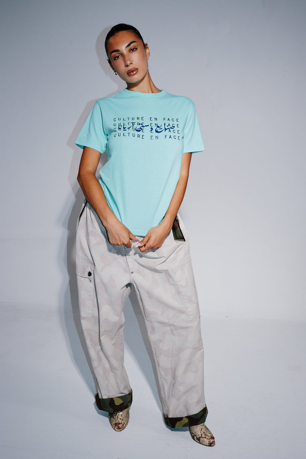 blueprint tee - Khorasan Turquoise