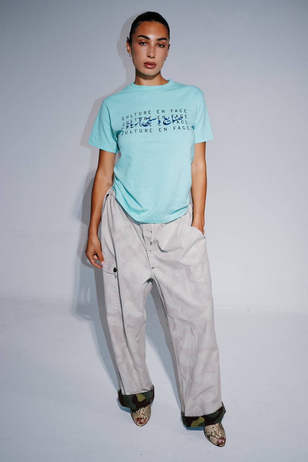 blueprint tee - Khorasan Turquoise