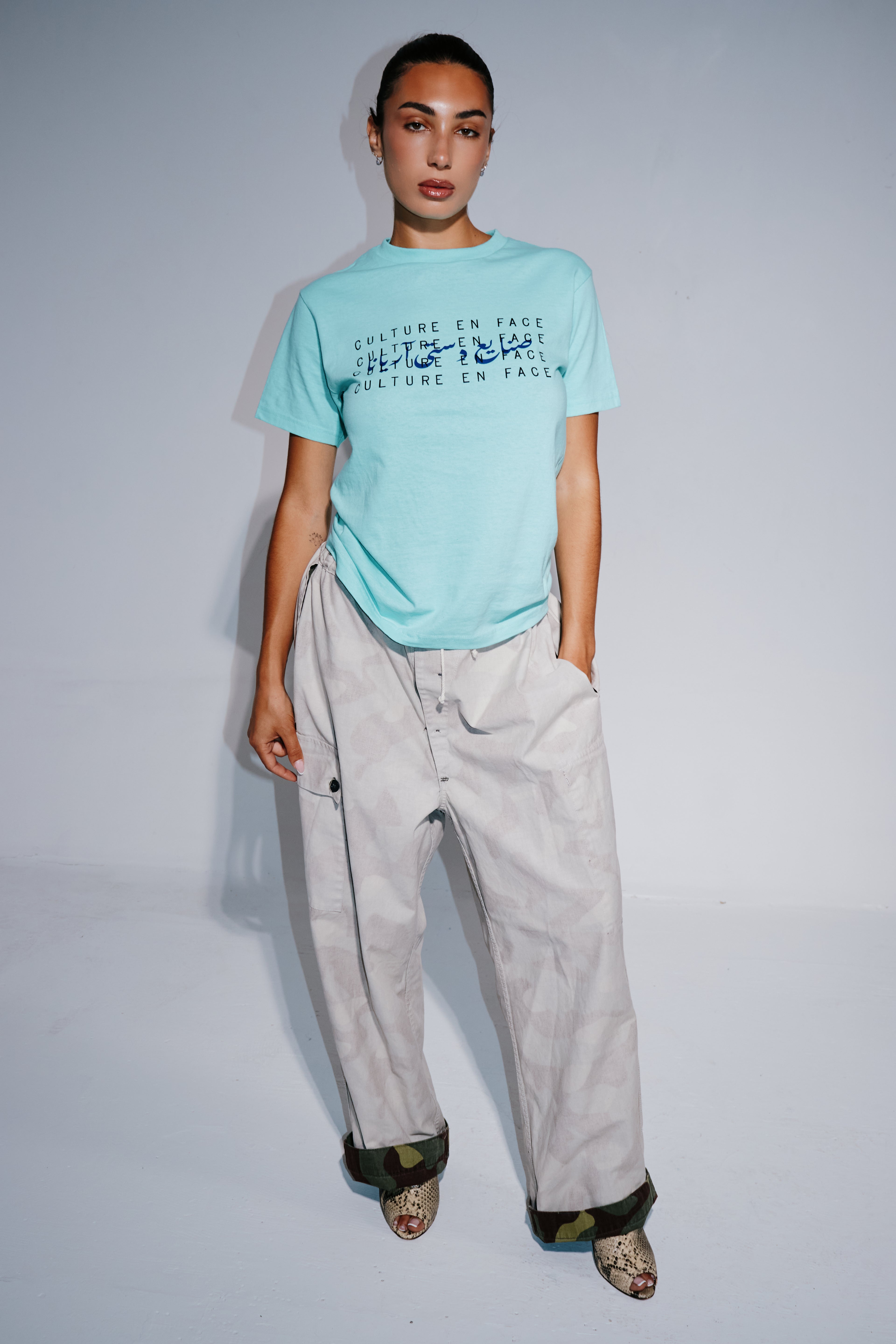 blueprint tee - Khorasan Turquoise