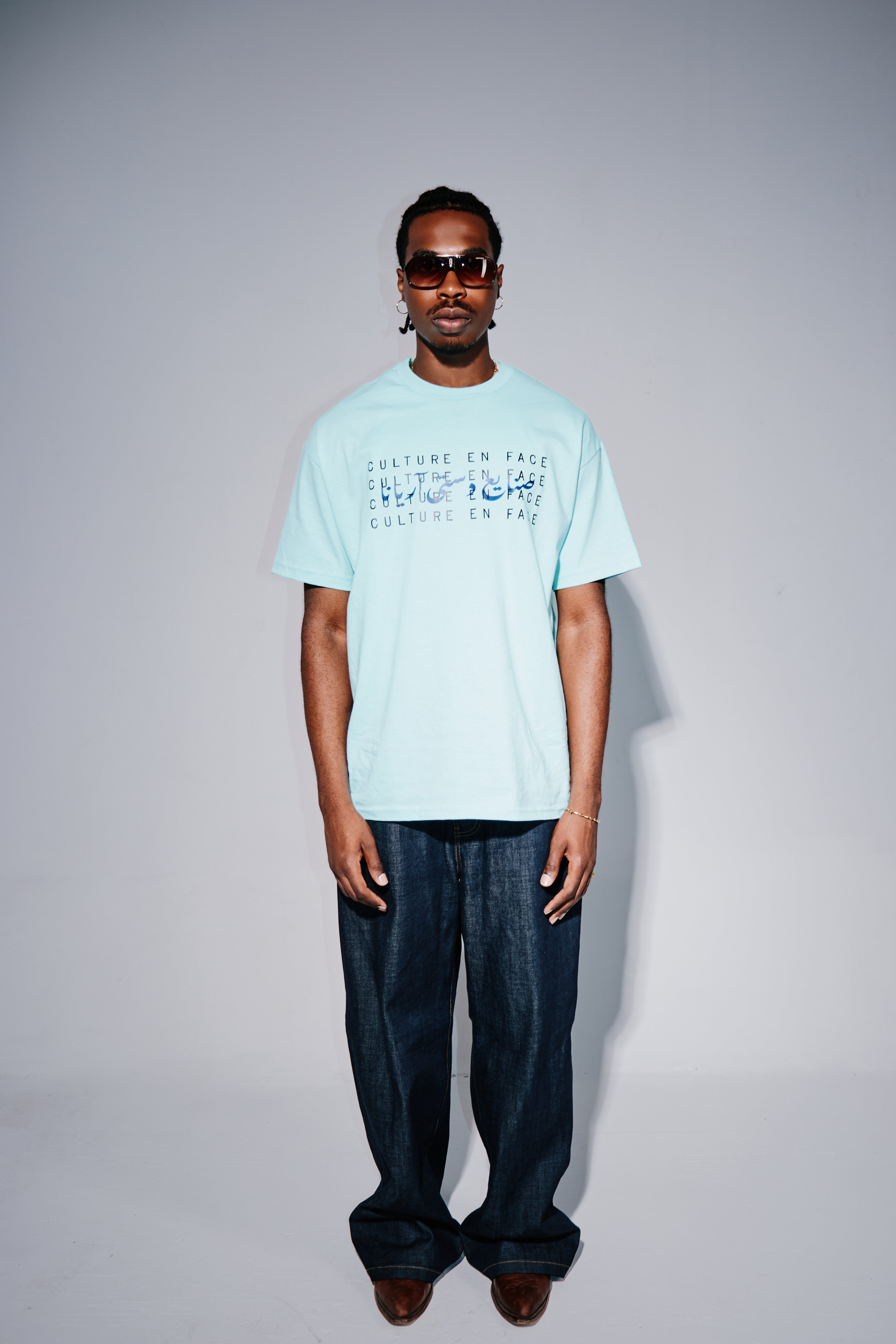 blueprint tee - Khorasan Turquoise
