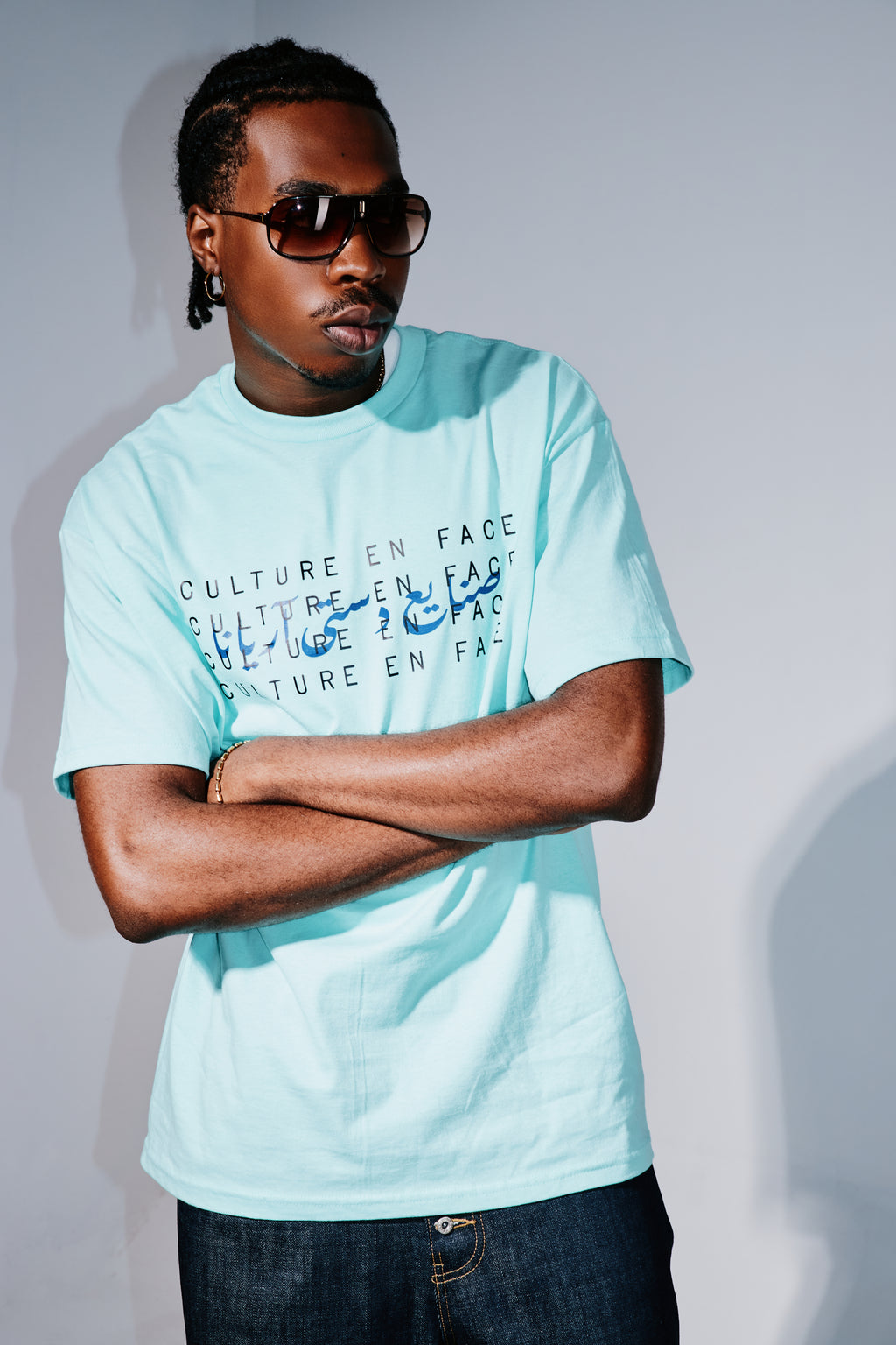blueprint tee - Khorasan Turquoise